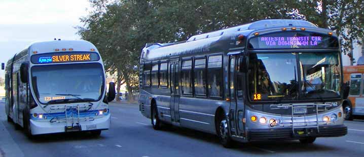 Foothill Transit Silver Streak NABI BRT F1622 & LA Metro Silver Line NABI 45C 8362